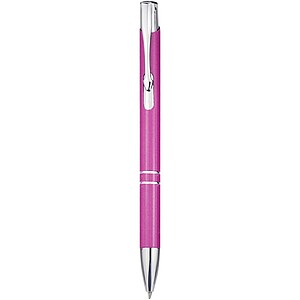 Moneta recycled aluminium ballpoint pen (blue ink), magenta