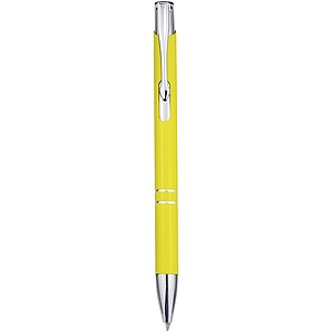 Moneta recycled aluminium ballpoint pen (blue ink), yellow