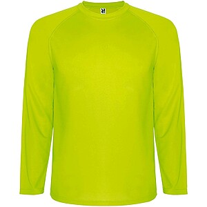 Montecarlo long sleeve kids sports t-shirt, fluor yellow
