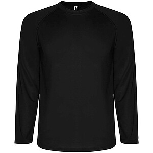 Montecarlo long sleeve kids sports t-shirt, solid black
