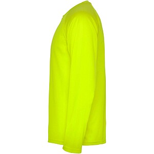 Montecarlo long sleeve mens sports t-shirt, fluor yellow