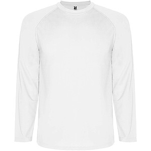 Montecarlo long sleeve mens sports t-shirt, white