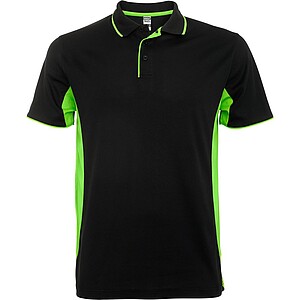 Montmelo short sleeve unisex sports polo, black, size L