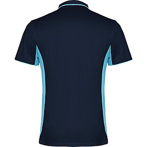 Montmelo short sleeve unisex sports polo, navy blue, size L