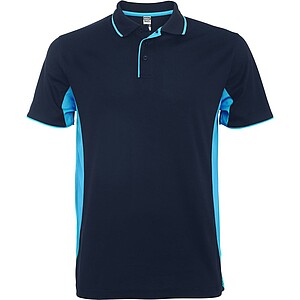 Montmelo short sleeve unisex sports polo, navy blue, size M