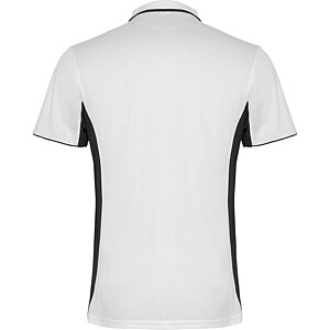 Montmelo short sleeve unisex sports polo, white, size 2XL