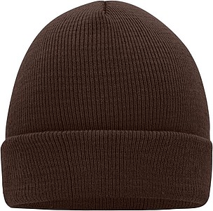 MUIRO winter knitted hat, dark brown