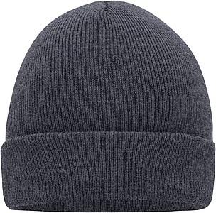 MUIRO winter knitted hat, dark grey melange