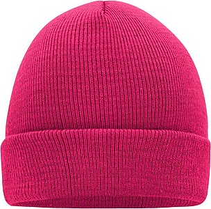 MUIRO winter knitted hat, dark pink