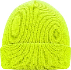 MUIRO winter knitted hat, light yellow
