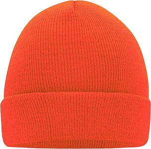 MUIRO winter knitted hat, orange