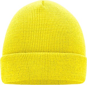 MUIRO winter knitted hat, yellow