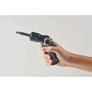 Multi bit bendable screwdriver, grey