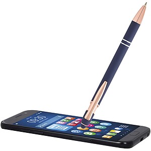 Nanna ballpoint pen with rose gold finish (blue ink), ocean blue