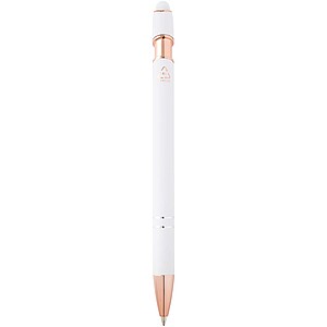 Nanna ballpoint pen with rose gold finish (blue ink), white