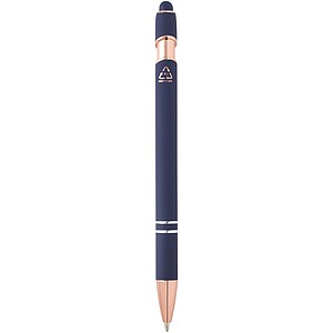 Nanna ballpoint pen with rose gold finish, ocean blue