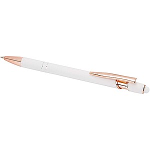 Nanna ballpoint pen with rose gold finish, white