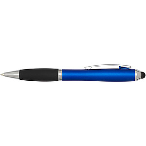 Nash RCS recycled plastic stylus ballpoint pen with coloured barrel and black grip (blue ink)
