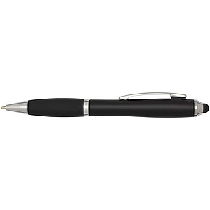 Nash RCS recycled plastic stylus ballpoint pen with coloured barrel and black grip (blue ink)