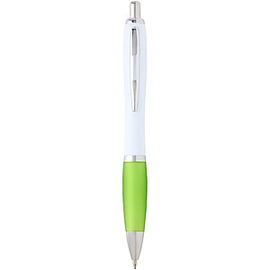 Nash recycled plastic ballpoint pen (blue ink), lime green