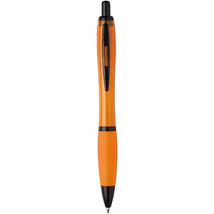Nash recycled plastic ballpoint pen with black trims, orange