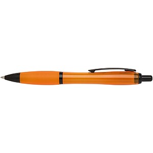 Nash recycled plastic ballpoint pen with black trims, orange