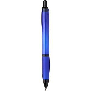 Nash recycled plastic ballpoint pen with black trims, royal blue