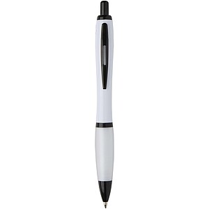 Nash recycled plastic ballpoint pen with black trims, white