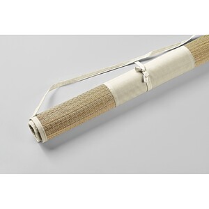 Natural straw beach mat, beige