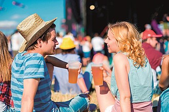 Natural straw cowboy hat