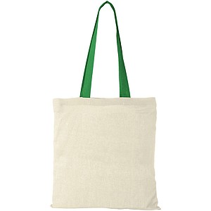Nevada 100 g/m2 coloured handles cotton tote bag