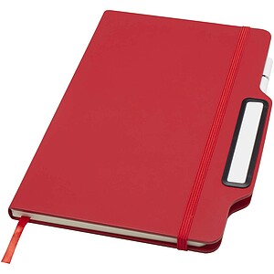 Nexus A5 hard cover notebook with pen and pencil combo, red
