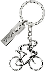 Nickel plated keychain.Silver
