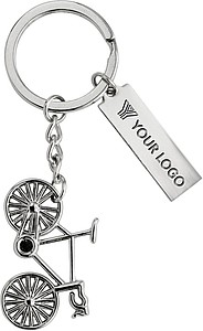 Nickel plated keychain.Silver