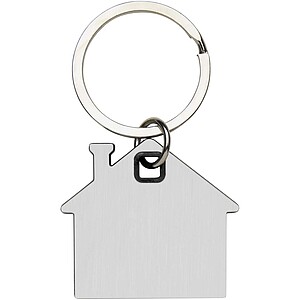 Nook house-shaped keychain, solid black