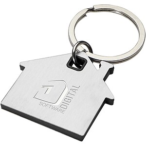 Nook house-shaped keychain, solid black