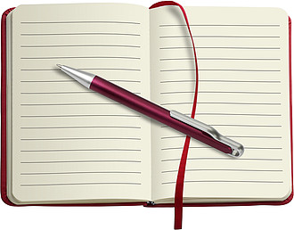 Note book with a soft PU coverBlue
