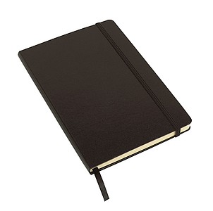 Notebook "Attendant" in DIN A5 format with rounded off corners,colour black