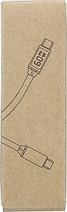 Nylon charging cable 100W Gerd, light grey