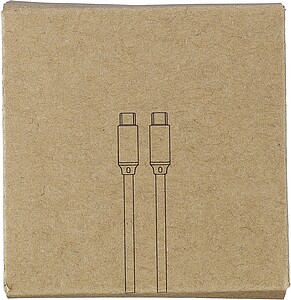 Nylon charging cable Jacob, white