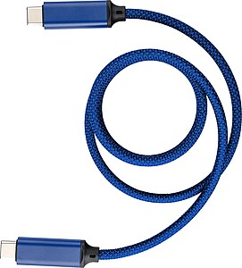 Nylon charging cable Janet, blue