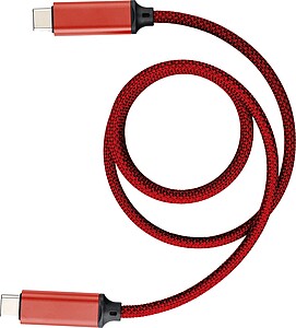 Nylon charging cable Janet, red