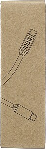 Nylon fabric charging cable 65W Claudia , light grey