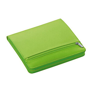 Nylon writing case with zipper, light green