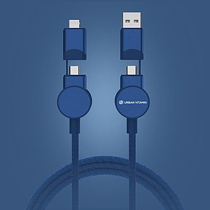 Oakland RCS recycled plastic 6-in-1 fast charging 45W cable
