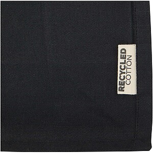 Odessa 220 g/m2 GRS recycled cotton mini gusset tote bag 9L, black