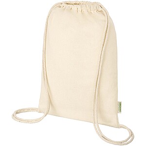 Odisha 100 g/m2 OCS organic drawstring bag 5L, natural