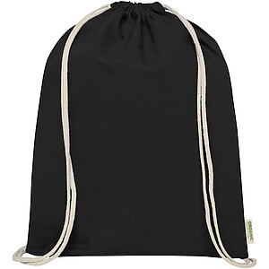 Odisha 140 g/m2 OCS organic drawstring bag 5L, black