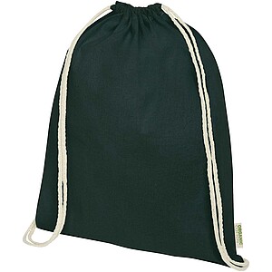 Odisha 140 g/m2 OCS organic drawstring bag 5L, dark green