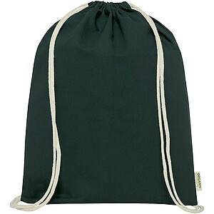 Odisha 140 g/m2 OCS organic drawstring bag 5L, dark green